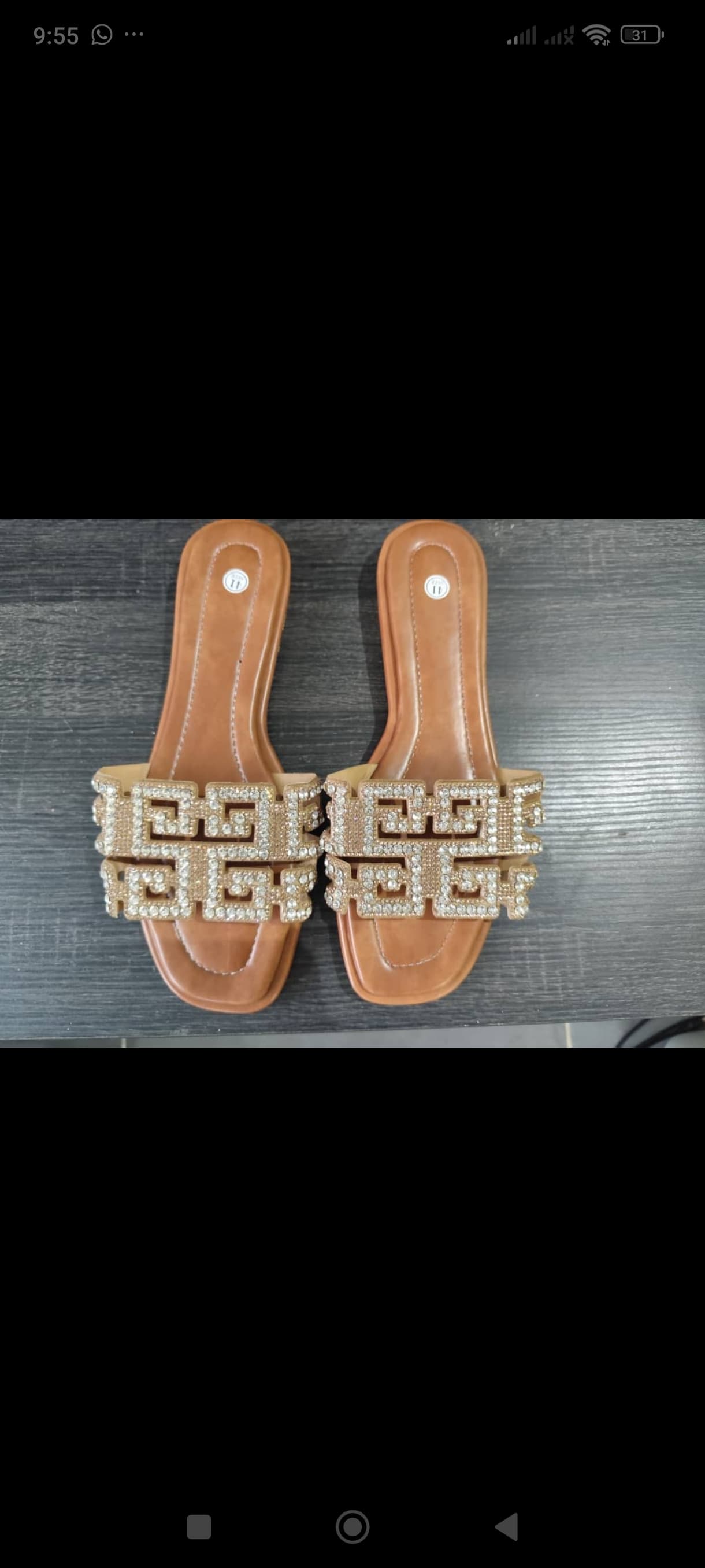 Sandales en S perlé 